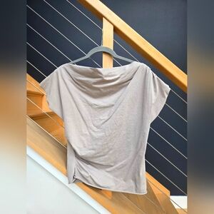 NWOT Chicwish Assymetric Boat Neck Ruched Top